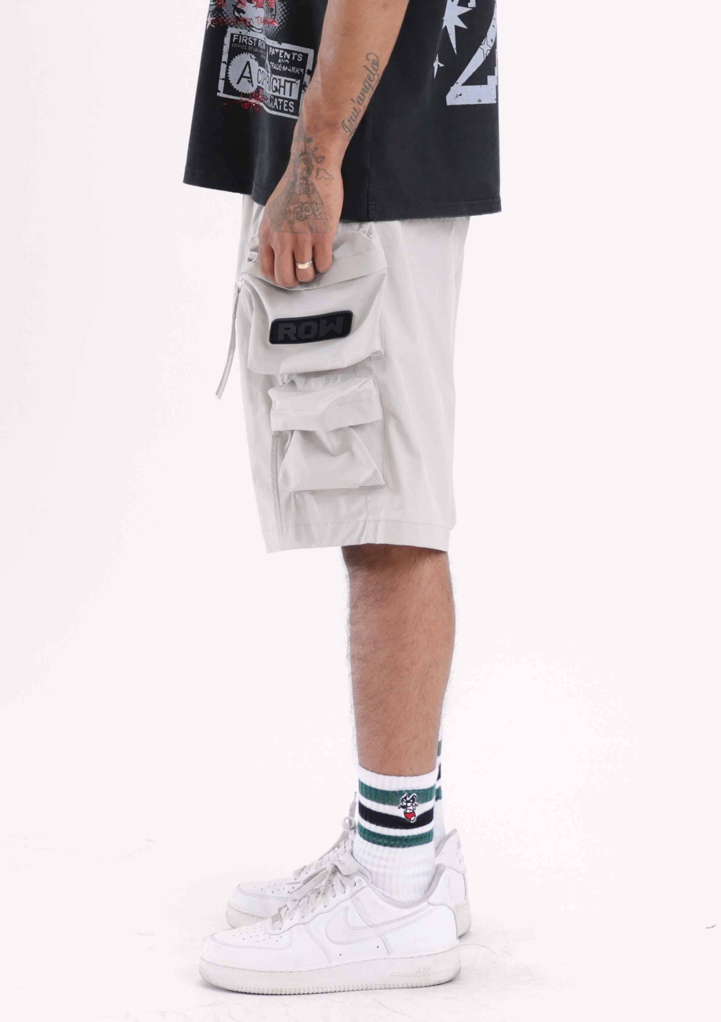 3D Y2K MULTI CARGO SHORTS by First Row