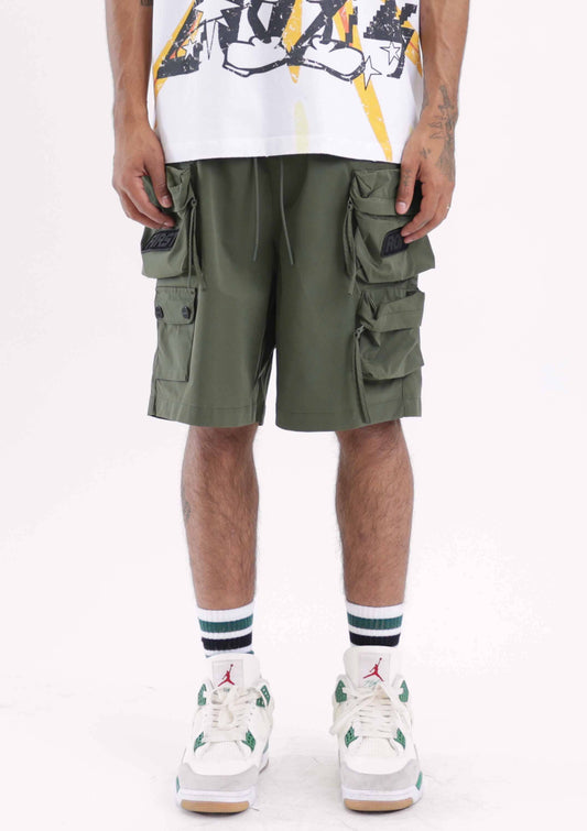 3D Y2K MULTI CARGO SHORTS by First Row
