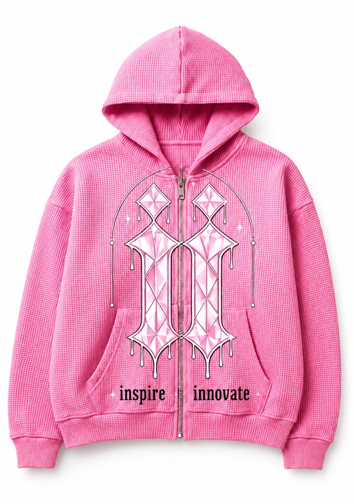INSPIRE ✦ INNOVATE WAFFLE ZIP HOODIE
