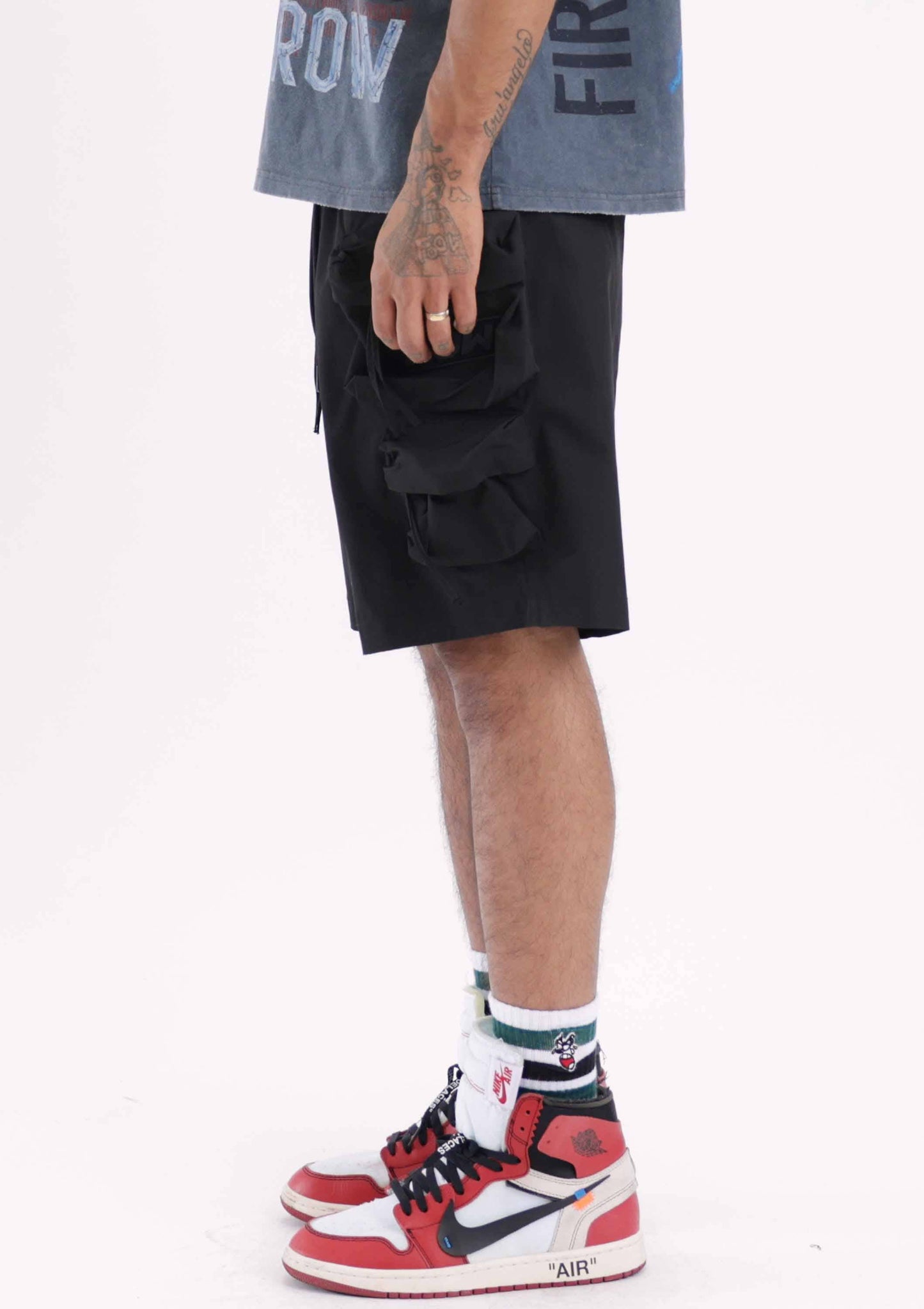 3D Y2K MULTI CARGO SHORTS by First Row