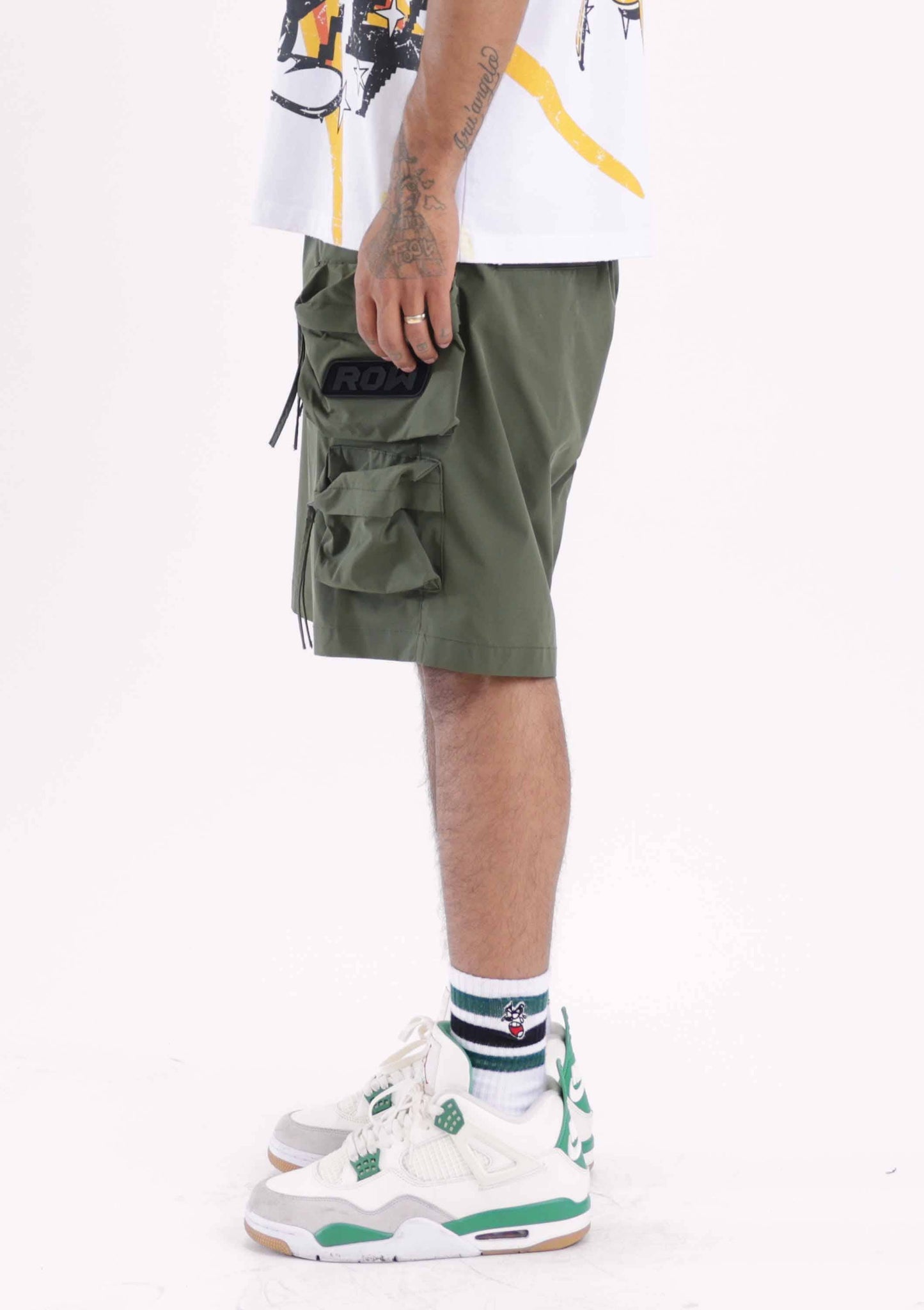 3D Y2K MULTI CARGO SHORTS by First Row