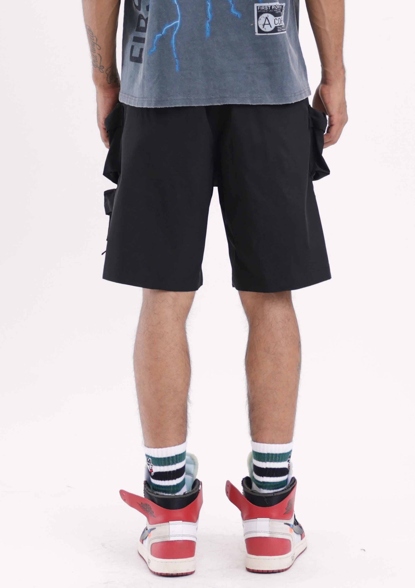 3D Y2K MULTI CARGO SHORTS by First Row