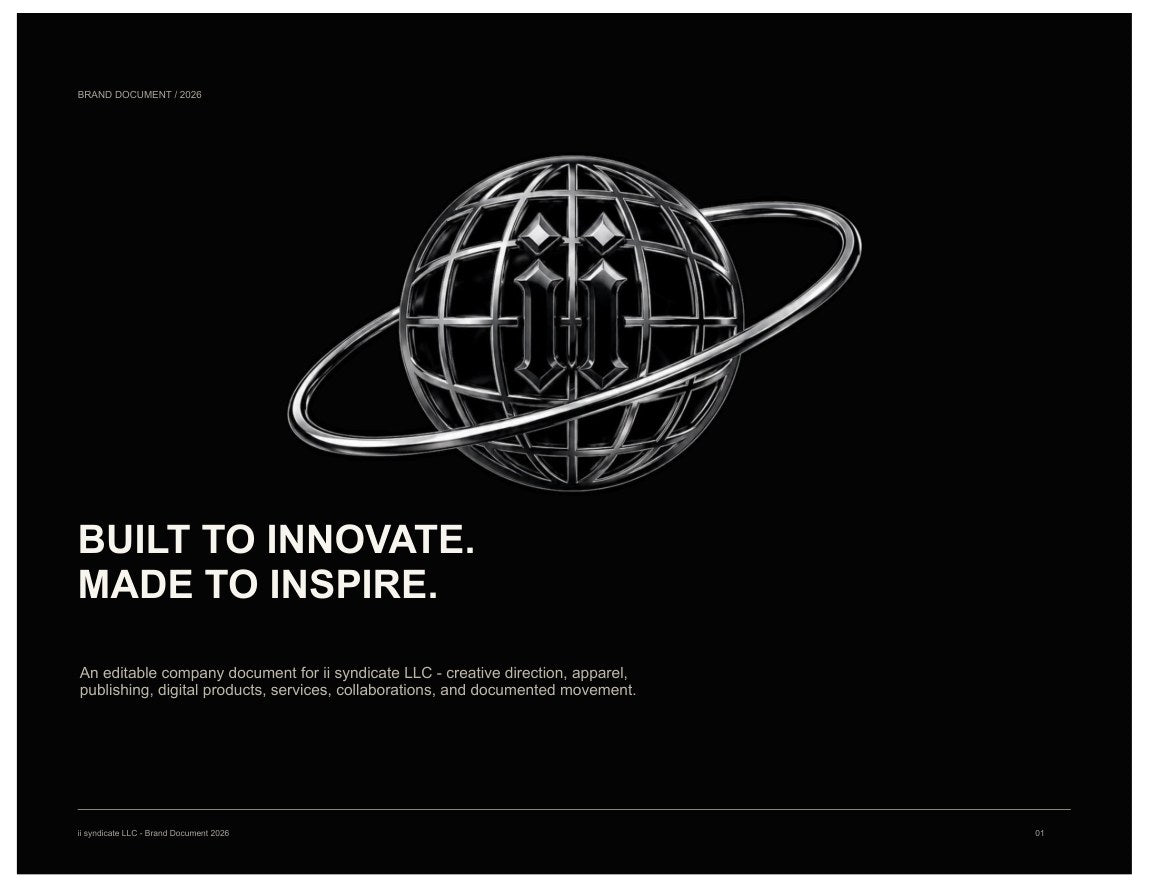 Cover of the ii syndicate LLC Brand Document 2026